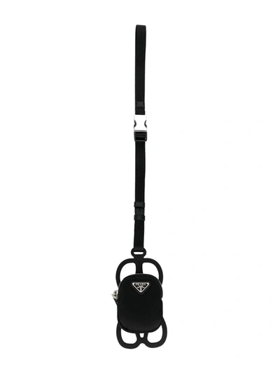 Prada Trick Carabiner clip Nylon Pouch In Black ModeSens