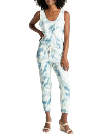 N:philanthropy Tie-dye Drawstring Jumpsuit In Sky Cashmere Tie Dye