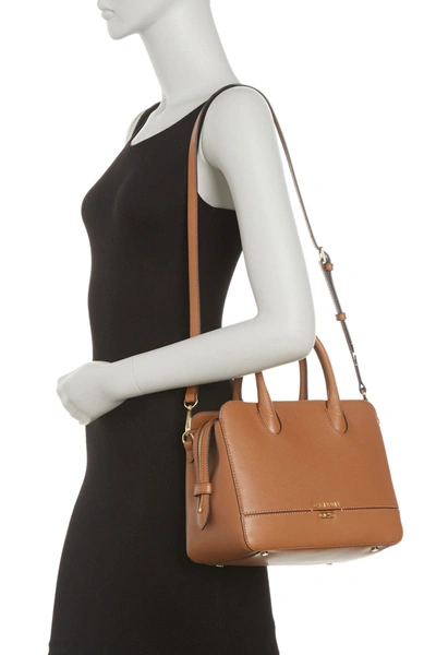 Calvin Klein Sophia Micro Pebble Satchel In Caramel