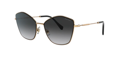 Miu Miu Woman Sunglasses Mu 60vs Core Collection In Grey Gradient