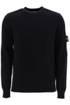 Stone Island Wool Sweater In Blue