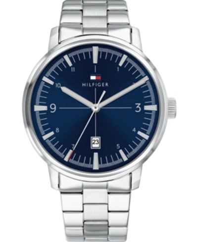 Tommy Hilfiger Men's Stainless Steel Bracelet Watch 44mm, Created For Macy's In Silver