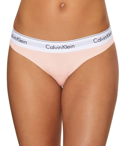 Calvin Klein Modern Cotton Cotton-jersey Thong In Nymphs Thigh