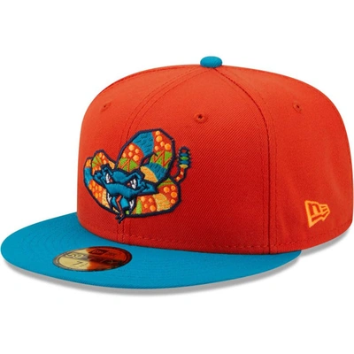 New Era Wisconsin Timber Rattlers 2020 Copa De La Diversion 59fifty-fitted Cap In Orange,teal
