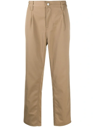 Carhartt Straight-leg Cotton Trousers In Brown