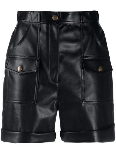 Philosophy Di Lorenzo Serafini Flap-pocket High-rise Shorts In Black