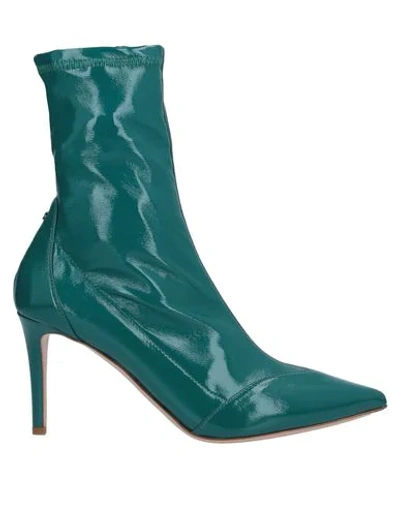 Elisabetta Franchi Ankle Boots In Deep Jade