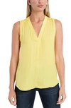 Vince Camuto Rumpled Satin Blouse In Primrose Yellow