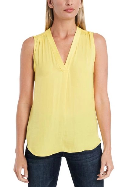 Vince Camuto Rumpled Satin Blouse In Primrose Yellow