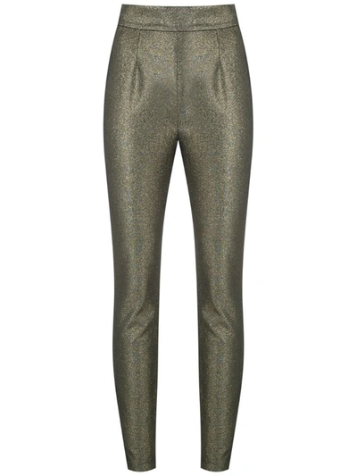 Dolce & Gabbana Metallic Skinny Trousers In Gold