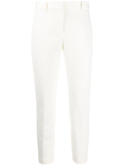 Theory Ribbed Skinny Trousers In White