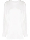 The Row Autie Long-sleeved Cotton T-shirt In White