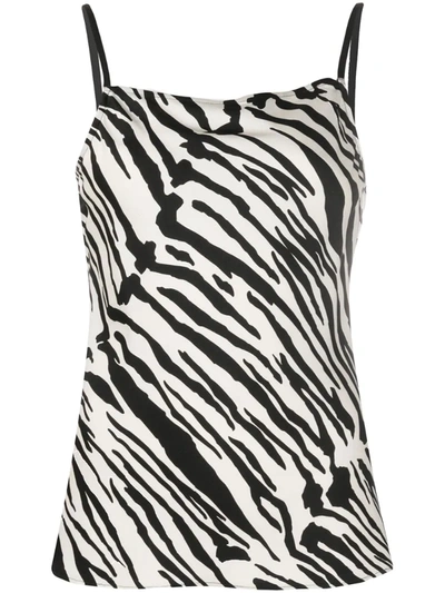 Calvin Klein Zebra Print Vest In Black