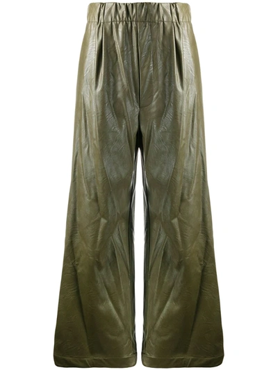 Jejia High-rise Wide Leg Trousers In Green