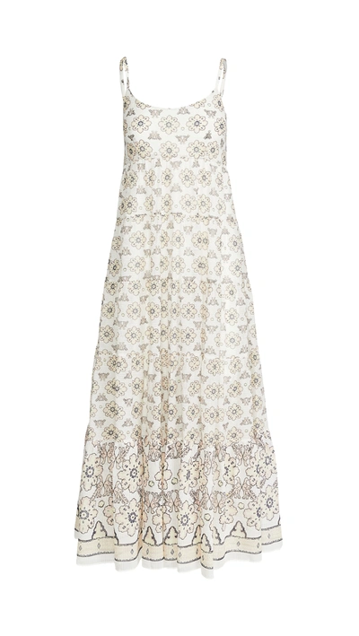 A.l.c Marian Sleeveless Print Dress In White/ Cream