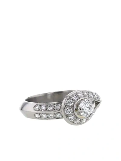 Pre-owned Van Cleef & Arpels 2010s  Platinum Couture Diamond Ring In Silver