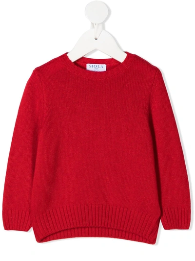 Siola Babies' Round-neck Jumper In Red