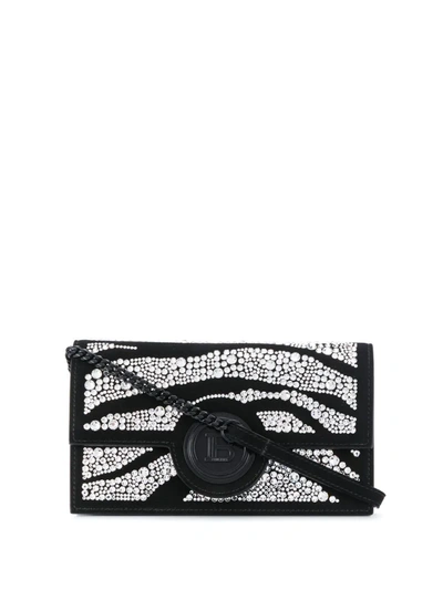 Balmain Crystal-embellished Smartphone Case 11cmx19cm In Black