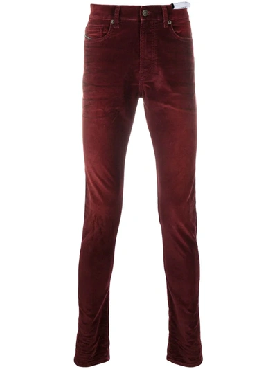 Diesel D-amny Skiny Jeans In Red