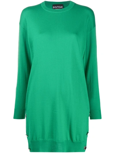 Boutique Moschino Mini Jumper Dress In Green