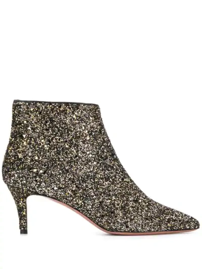 P.a.r.o.s.h Two-tone Glitter Boots In Black