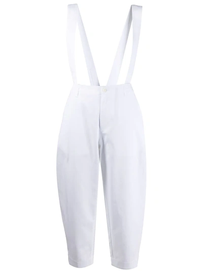 Jejia Cropped Trousers With Suspenders In White