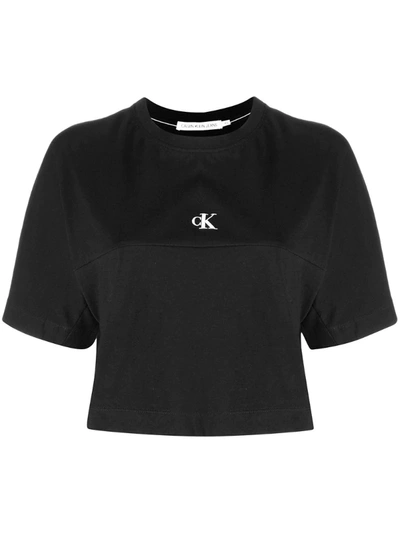 Calvin Klein Jeans Est.1978 Logo-print Cotton T-shirt In Black