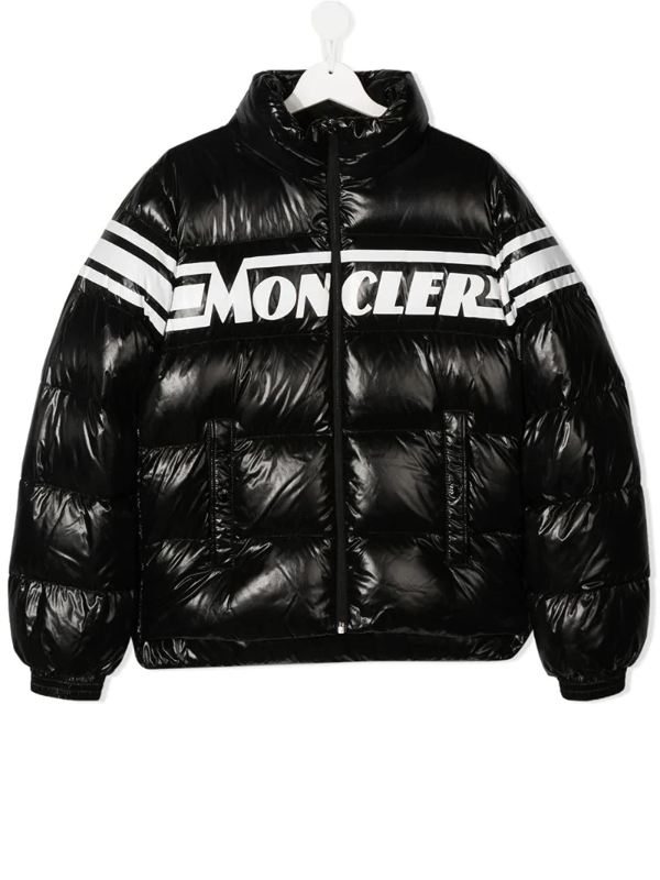 Moncler Teen Logo-print Puffer Jacket In Black | ModeSens