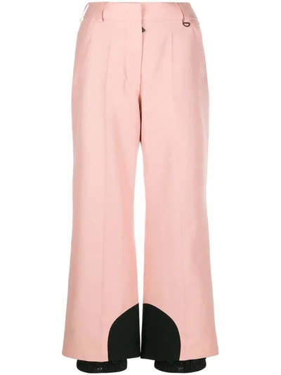 Moncler Gore-tex Two-tone Loose Trousers In Pink