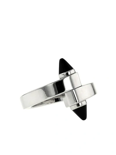 Pre-owned Cartier 2000s  18kt White Gold Menotte Ring In White,black