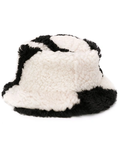 Marni Cow Print Bucket Hat In Black