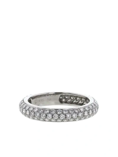 Pre-owned Cartier 1995  Platinum Mimi Diamond Ring In Silver