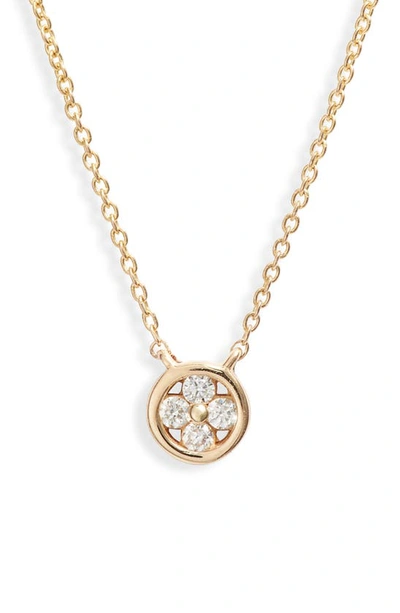 Dana Rebecca Designs Dana Rebecca Styra Reese Quatrefoil Diamond Pendant Necklace In Yellow Gold/ Diamond