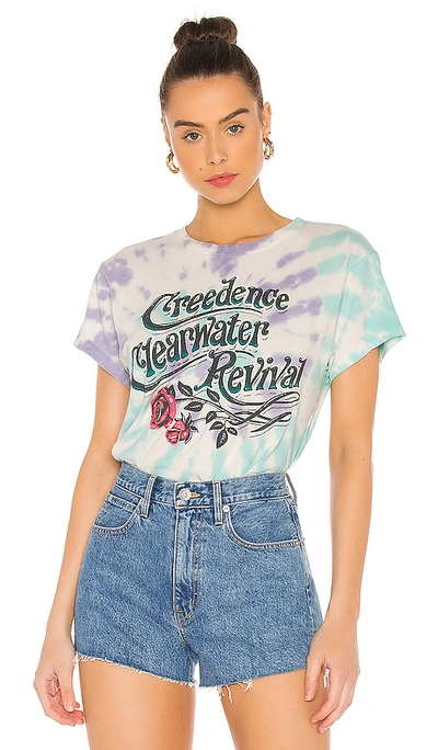 Daydreamer Ccr Rollin' On The River Tour Tie Dye Graphic Tee In 2 Color Spiral