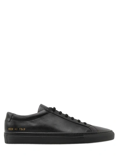 Common Projects Leather Low Top Sneakers In Black