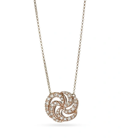 Hstern Noble Gold And Diamond Iris Pendant Necklace