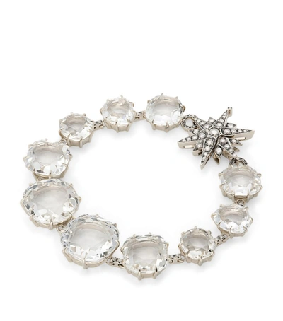 Hstern Noble Gold, Rock Crystal And Diamond Moonlight Bracelet