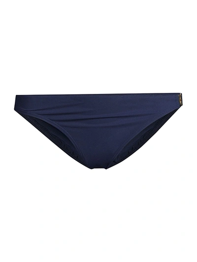 Tory Burch Miller Hipster Bikini Bottoms In Tory Navy