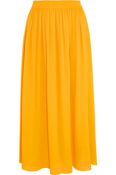 Emilio Pucci Woman Georgette Midi Skirt Marigold