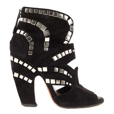 Pre-owned Alaïa Open Toe Boots In Black