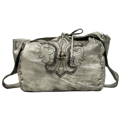 Pre-owned Chrome Hearts Silver Leather Handbag