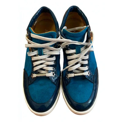 Pre-owned Jimmy Choo Patent Leather Trainers In Blue