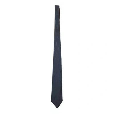 Pre-owned Saint Laurent Silk Tie In Grey