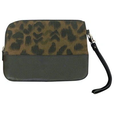 Pre-owned Sandro Clutch Bag In Green