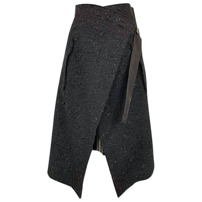 Pre-owned Moncler Genius Moncler N°2 1952 + Valextra Black Wool Skirt