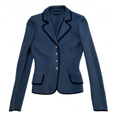 Pre-owned Emporio Armani Wool Blazer In Blue