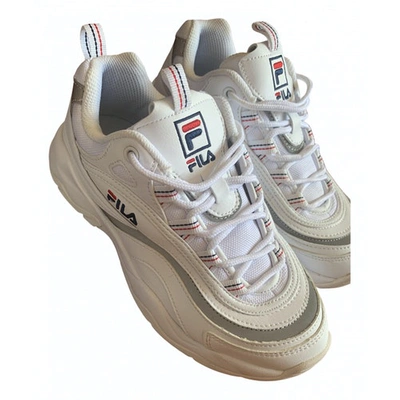 Pre-owned Fila Leather Trainers In White