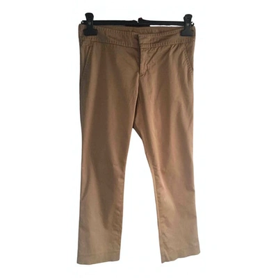 Pre-owned Gucci Straight Trousers In Camel