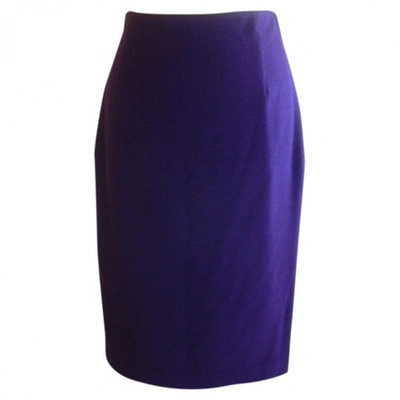 Pre-owned Ralph Lauren Purple Cashmere Skirt