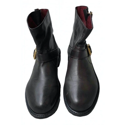Pre-owned Marc By Marc Jacobs Brown Leather Ankle Boots